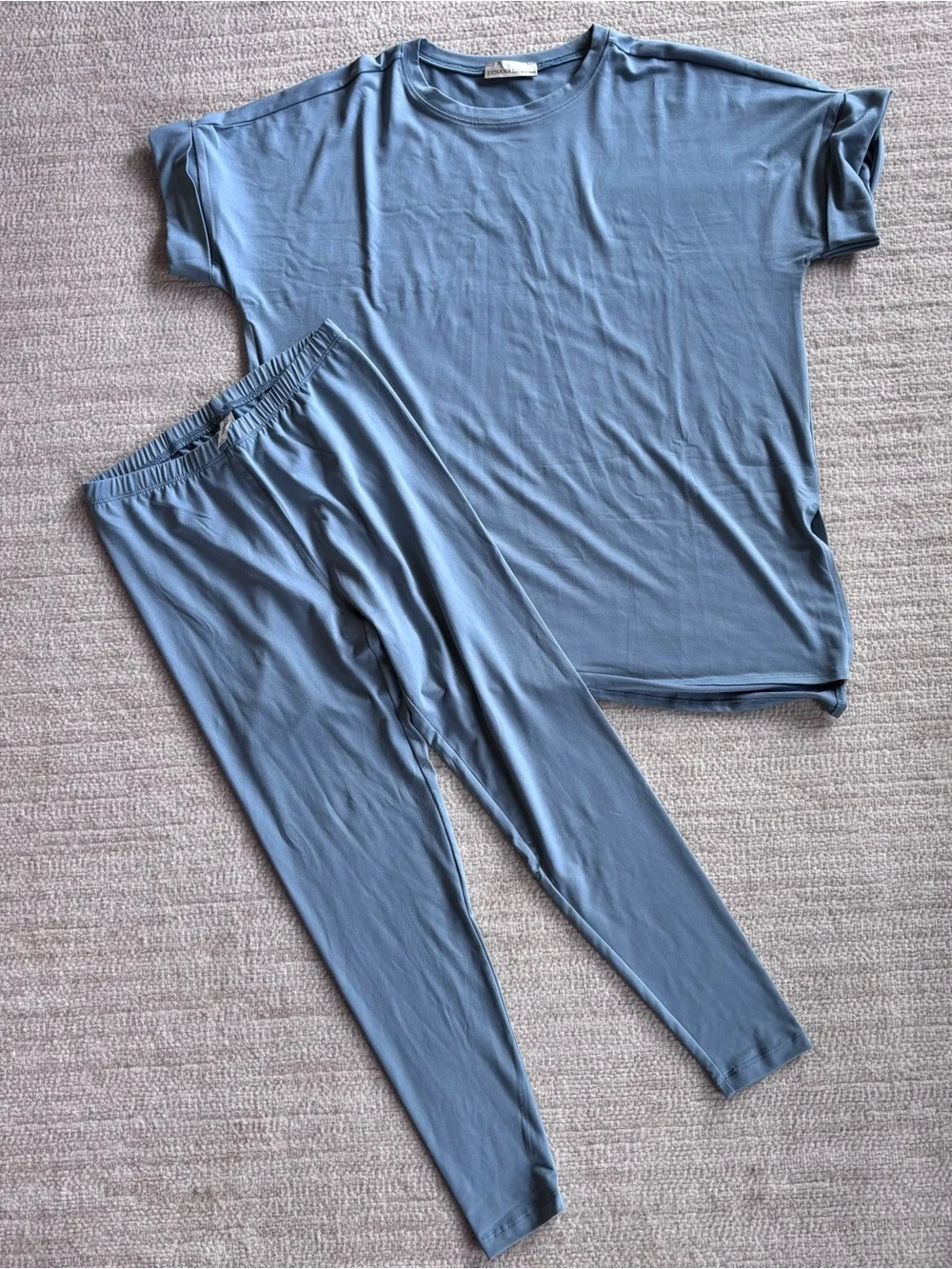 Zenana Outfitters Slate Blue Lounge Sleep Set Pajamas Large